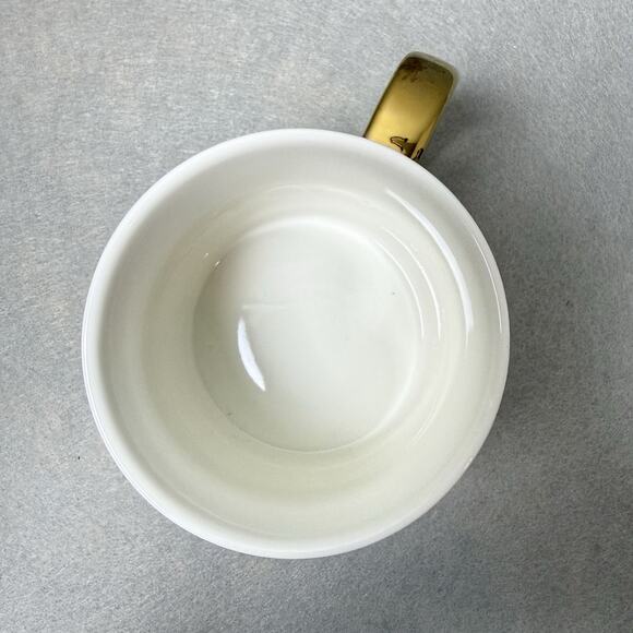 OpalHouse Monogram O Initial Coffee Mug Floral Letter Gold Handle 16oz Cup - Picture 3 of 4